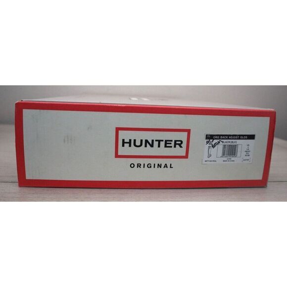 Hunter Men Sz 4 WMNs 5 Black Original Back Adjustable Gloss Tall Rain Boots - Picture 15 of 16